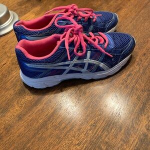 Asics Blue and Pink Sneakers with Breathable Mesh